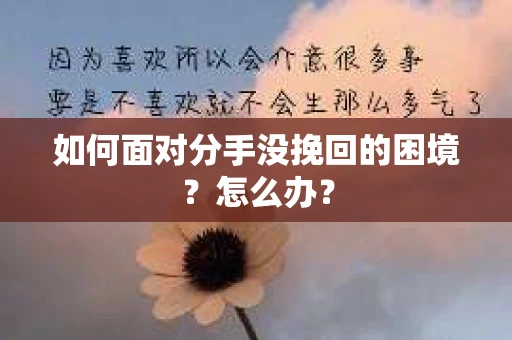 如何面对分手没挽回的困境？怎么办？
