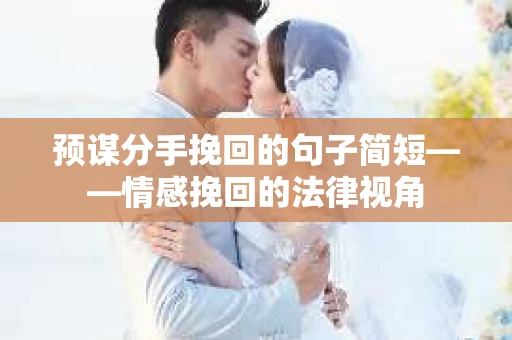 预谋分手挽回的句子简短——情感挽回的法律视角