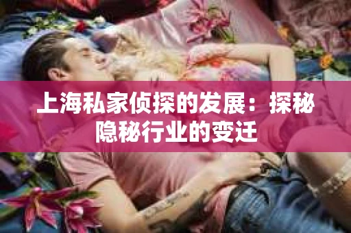 上海私家侦探的发展：探秘隐秘行业的变迁