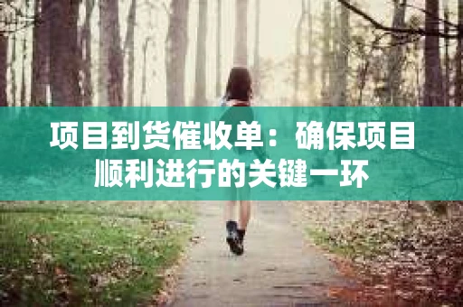项目到货催收单：确保项目顺利进行的关键一环