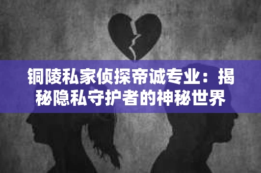 铜陵私家侦探帝诚专业：揭秘隐私守护者的神秘世界
