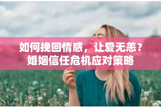 如何挽回情感，让爱无恙？婚姻信任危机应对策略