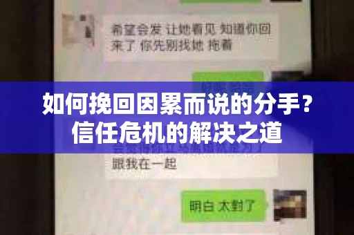如何挽回因累而说的分手？信任危机的解决之道